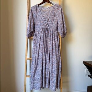 Madewell Mariana Puff Sleeve Midi in Dream On Daisies